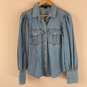 Veronica Beard Raelyn Chambray Shirt. S